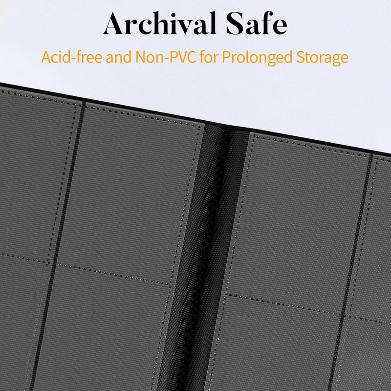 Fabmaker Heavy Duty Card Binder, 9 Pocket Trading Card Binder Holds 360 Cards, Sleek Side-Loading Card Album, Sturdy Card Collection Folder for Game Cards, Sport Cards, Purple - Image 4